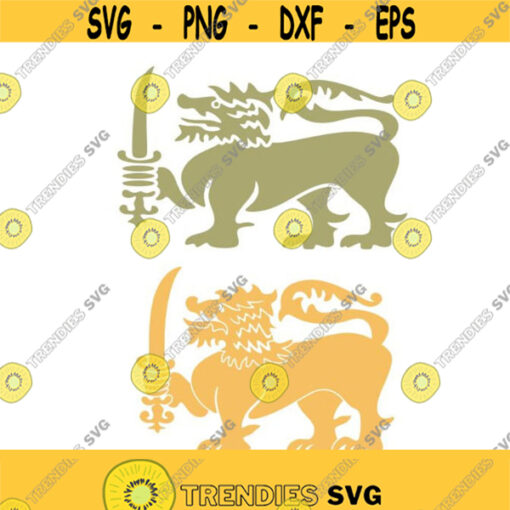 Sri Lanka Lion Cuttable Design SVG PNG DXF eps Designs Cameo File Silhouette Design 1562