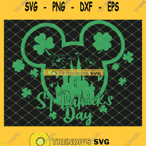 St PatrickS Day Firework Disney Castle Mickey Shamrock SVG PNG DXF EPS 1