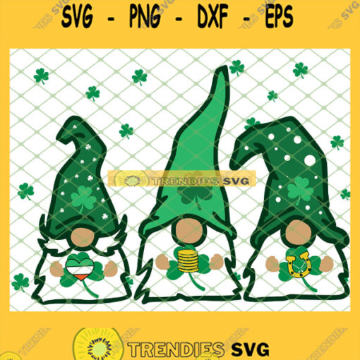 St PatrickS Day Gold Lover Three Irish Gnome SVG PNG DXF EPS 1