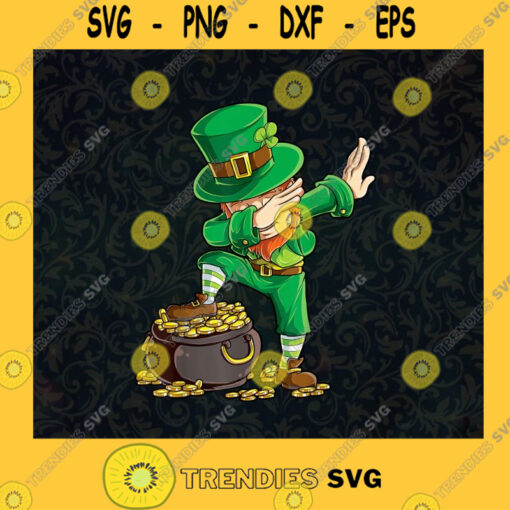 St Patricks Day Dabbing Leprechaun Boys Feast of Saint Patrick Treasure Golden Coin Dabbing Viral SVG Digital Files Cut Files For Cricut Instant Download Vector Download Print Files