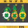 St Patricks Day Gnomes SVG Irish Gnomes with Shamrock Leprechaun Gnome with Clover St Patricks Day T Shirt Design SVG DXF Cut Files copy