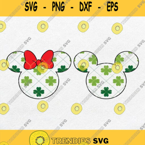 St Patricks Day Mickey And Minnie Disney Svg