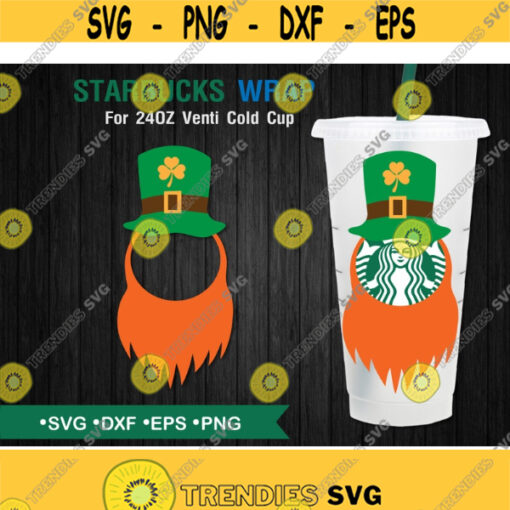 St Patricks Day Starbuck Cup SVG DIY Venti for Cricut 24oz venti cold cup Digital Download Design 193