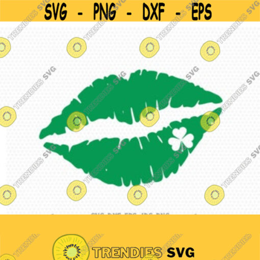 St Patricks Day kiss Svg St Patricks Day Svg Shamrock SVG Clover SVG CriCut Files svg jpg png dxf Silhouette cameo Design 127