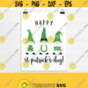 St Patricks Gnomes SVG. Happy St Patricks Day Irish Gnome Clipart PNG. Lucky Clover Cut File Silhouette Vector Cutting Machine Download Design 405