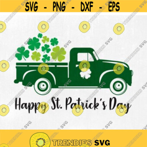 St Patricks Truck svgHappy St Patricks Day SVGShamrock svg cutting fileSaint Patricks Day irish Clipartcut file vinyl iron on transfer Design 141