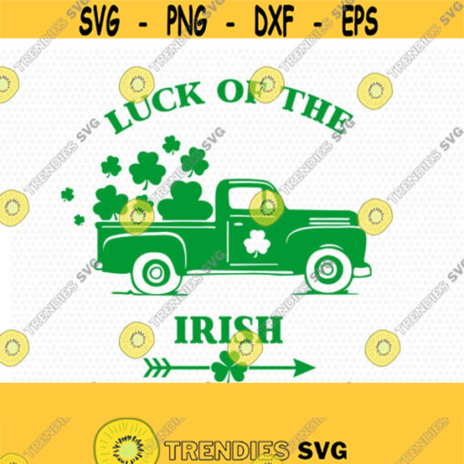 St Patricks day old Truck car Svg Shamrock truck SVG St Patricks DaySvg CriCut Files svg jpg png dxf Silhouette Design 607