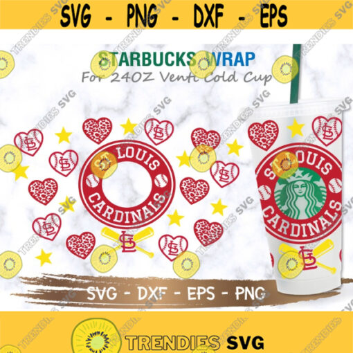 St louis cardinals Starbucks Cup SVG St louis cardinals SVG Baseball svg DIY Venti for Cricut 24oz venti cold cup Instant Download Design 67