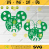St. Patricks Day Clover Disney Castle Mickey Minnie Mouse Head Ears Digital file svgdxfepspng