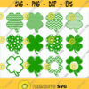 St. Patricks Day SVG Grunge shamrock Svg Clover Leaf Svg Monogram Frames Shamrock Svg Cricut Cut File Vector Design 355