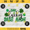 St. Patricks Day SVG One Lucky Bus Driver Aide svg png jpeg dxf Commercial Cut File Teacher Appreciation Cute Holiday School Team 1816