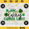 St. Patricks Day SVG One Lucky Lunch Lady svg png jpeg dxf Commercial Cut File Cafeteria Team Cute Holiday School Team 159