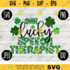 St. Patricks Day SVG One Lucky Speech Therapist svg png jpeg dxf Commercial Cut File Teacher Appreciation Cute Holiday School Team 896