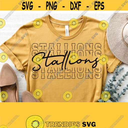 Stallions SvgStallions Team Spirit Svg Cut FileHigh School Team Mascot Logo Svg Files for Cricut Cut Silhouette FileVector Download Design 1413