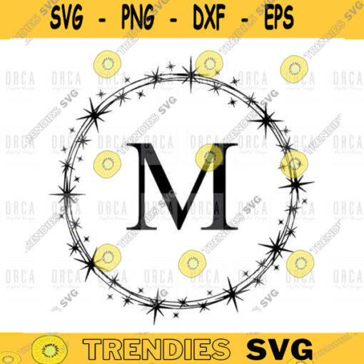 Star Circle Monogram svgMonogram svg Circle Monogram Star Circle Frame SVG svgpng digital download 296