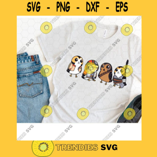 Star Wars Porgs SVG Cute Porgs Digital Cut File Cute Porgs Svg Jpg Png Eps Dxf Cricut Design Cute Porgs Dressed As Characters Portrait