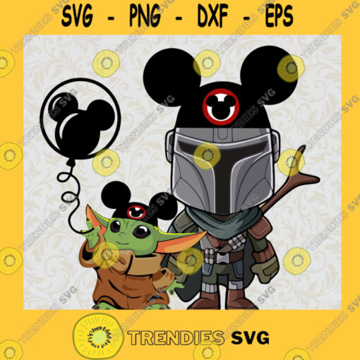 Star Wars SVG Baby Yoda Kid SVG Mandalorian Kid SVG Mickey Star Wars SVG