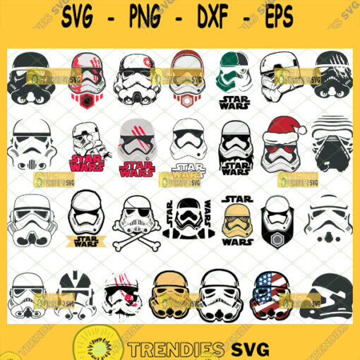 Star Wars Stormtrooper Helmet Drawing Logo Svg Bundle 1