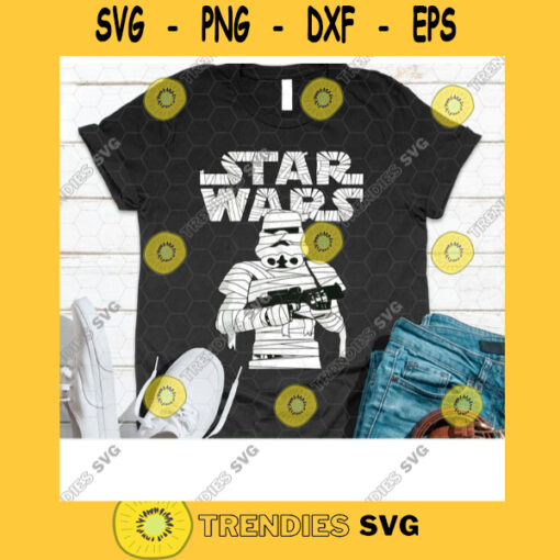 Star Wars Stormtrooper Mummy SVG Stormtrooper Mummy Digital Cut File Stormtrooper Mummy Halloween Svg Jpg Png Eps Dxf Cricut Design