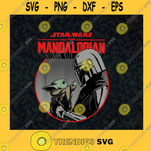 Star Wars The Mandalorian Mando and the Child Retro Baby Yoda Gift For Star Wars Fans SVG Digital Files Cut Files For Cricut Instant Download Vector Download Print Files