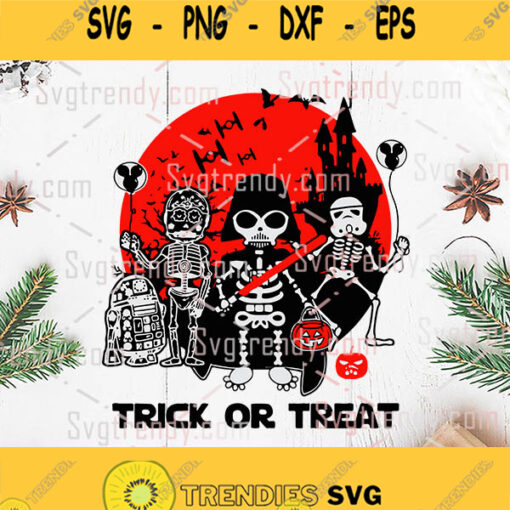 Star Wars Trick Or Treat Halloween Svg Png Dxf Eps Digital Files Cricut Disney Star Wars Halloween Svg