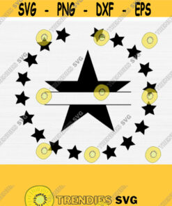 Star Wreath Svg for Cricut Vector Clipart Silhouette Star SVG Bundle For Monogram Wedding Card Decor Home Sign Svg Instant Download Design 884