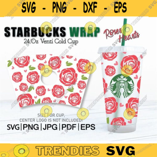 Starbucks Cup Svg Roses Mothers day Roses Starbucks Cold Cup Svg Roses Svg Cut File Cricut Flowers for Starbucks Svg Cold Cup 24 Oz 197