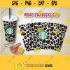 Starbucks cup svg 2 Layer leopard skin for Venti Cold Cup. File for Cricut Silhouette Cut machine Gif for coffee lovers 97