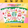 Starbucks cup svg Santa Christmas theme for Starbucks Venti cold Cup. SVG file for Cricut Silhouette Cut machine Christmas Gift 438