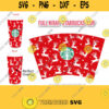 Starbucks cup svg full wrap Christmas deer theme for Starbucks Venti Cold Cup. SVG file for Cricut Silhouette Cut machine. 302