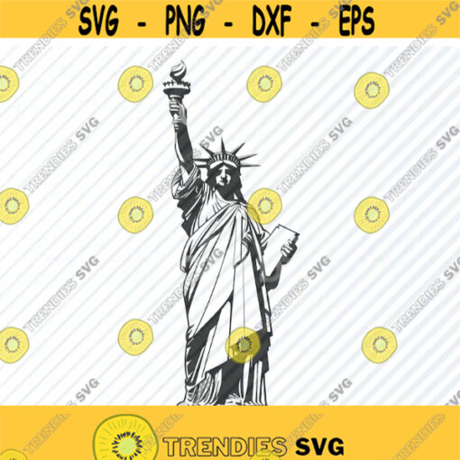Statue of Liberty SVG Files Clipart Clip Art Silhouette Vector Images Cutting Files SVG Image For Cricut America Eps Png Dxf Design 139