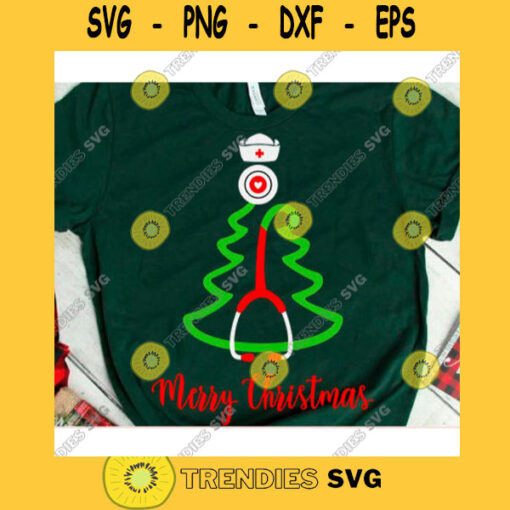 Stethoscope christmas tree svgNurse christmas svgMedical christmas svgMerry Christmas svgNurse christmas shirtNurse christmas light svg