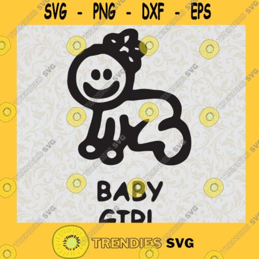 Stick Baby Girl SVG Stick Family Digital Files Cut Files For Cricut Instant Download Vector Download Print Files