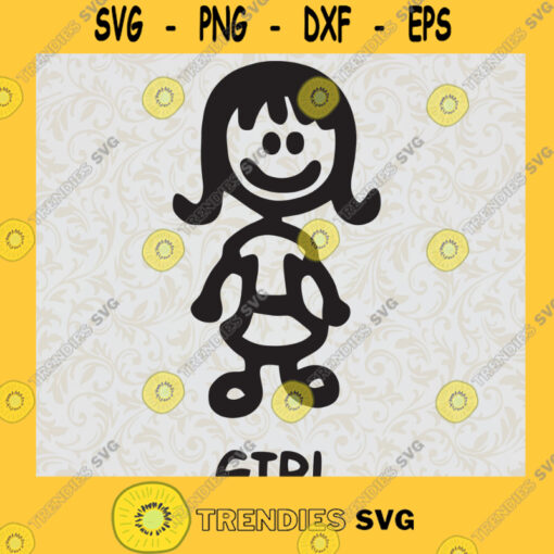 Stick Girl SVG Stick Family Digital Files Cut Files For Cricut Instant Download Vector Download Print Files