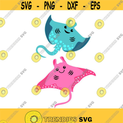 Stingray fish Cuttable SVG PNG DXF eps Designs Cameo File Silhouette circut Design 395