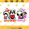 Stinker Skunk Valentines day Cuttable Design SVG PNG DXF eps Designs Cameo File Silhouette Design 1558