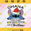 Stitch Ohana Just A Girl Who Loves Stitch And Christmas Svg
