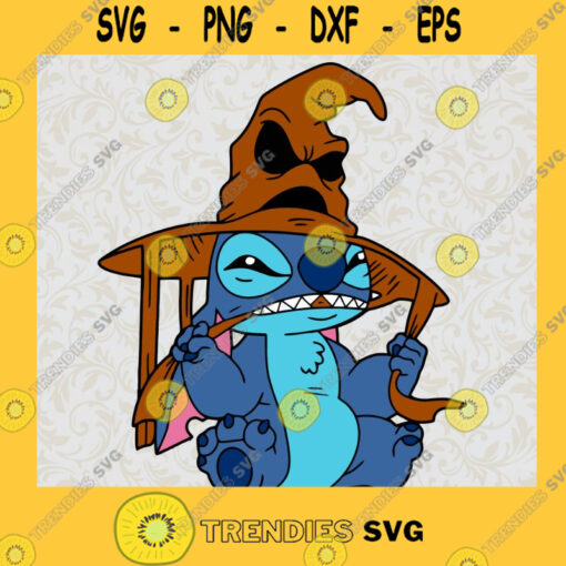 Stitch Sorting Hat Svg Stitch Halloween Svg Stitch Wearing A Hat JAck Svg Jack Stitch Svg