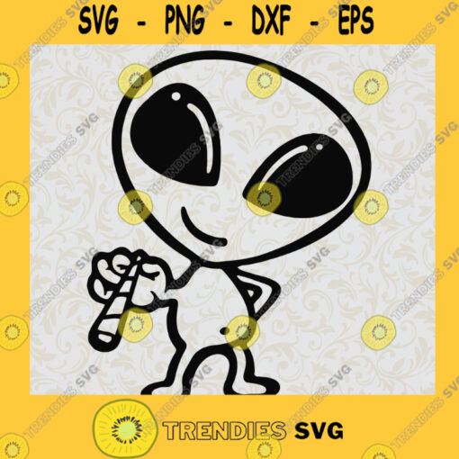 Stoned Alien Svg Smoking Svg Joint Blunt Svg Weed Day Svg