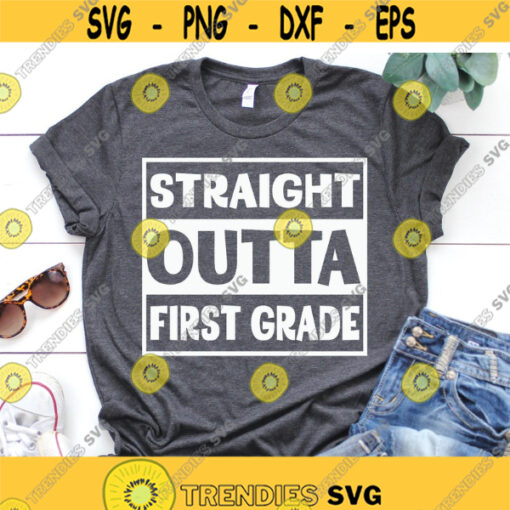 Straight Outta Fifth Grade Svg 5th Grade Nailed It Last Day of School Graduation Shirt Svg Boy Grad Svg Cut Files for Cricut Png