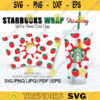 Strawberry Full Wrap For Starbucks Venti Cold Cup Starbucks Cup Svg Strawberry SVG Starbucks Svg Strawberry Cut File Digital Download 511