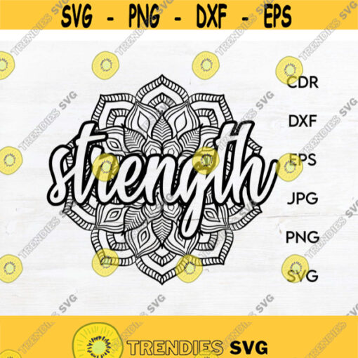 Strength svg cutting files instant download Bible verse svg silhouette Christian tshirt design Scripture cut file faith quote design Design 214