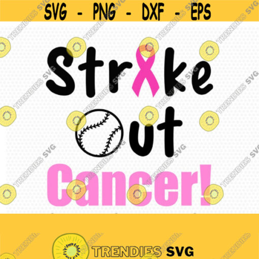 Strike out cancer svg Cancer Awareness Ribbon SVG breast cancer ribbon svgFiles for Cricut cameo Silhouette svg jpg png dxf Design 613