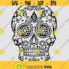 Sugar Skull Head Face Halloween Dia de los Muertos SVG PNG EPS File For Cricut Silhouette Cut Files Vector Digital File