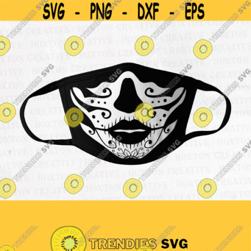 Sugar Skull Svg File Skull Mask Svg Day Of The Dead Girl Face Mask Svg Funny Face Mask Svg Cutting FileDesign 121
