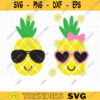 Summer Pineapple SVG DXF Cute Pineapple Fruit Wearing Sunglasses Boy and Girl svg dxf Cut Files for Cricut Commercial Use copy