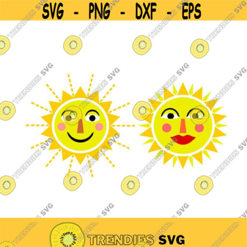 Summer Sunshine Sun Cuttable Design SVG PNG DXF eps Designs Cameo File Silhouette Design 1688