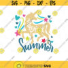 Summer svg Unicorn svg Summer unicorn svg Summer clipart Summer svg Files Summer svg Files for Cricut svg Files dxf png