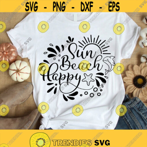 Sun Beach Happy Svg Png Cut Files Beach Is My Happy Place Svg Beach Svg Summer Svg Summer Vacation Svg Cricut Silhouette Cut Files Design 324