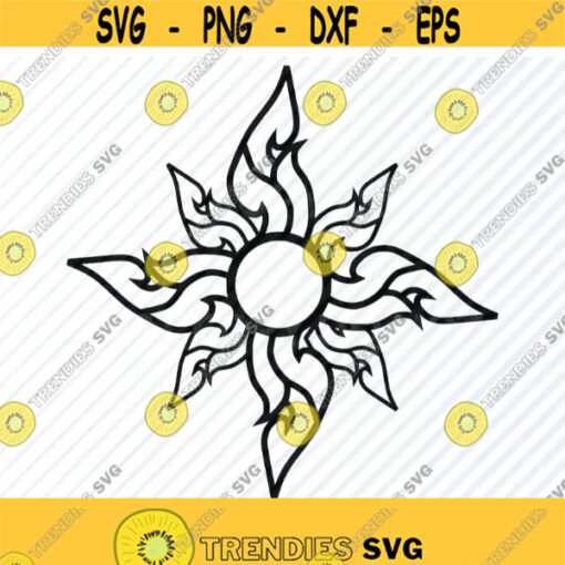 Sun Ornament SVG Files Clipart Decorative Ornamental Clip Art Vector Images Cutting Files SVG Image For Cricut Celtic Eps Png Dxf Design 536